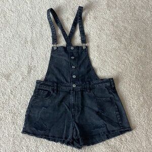 PacSun Black Denim Shortall, sz 27